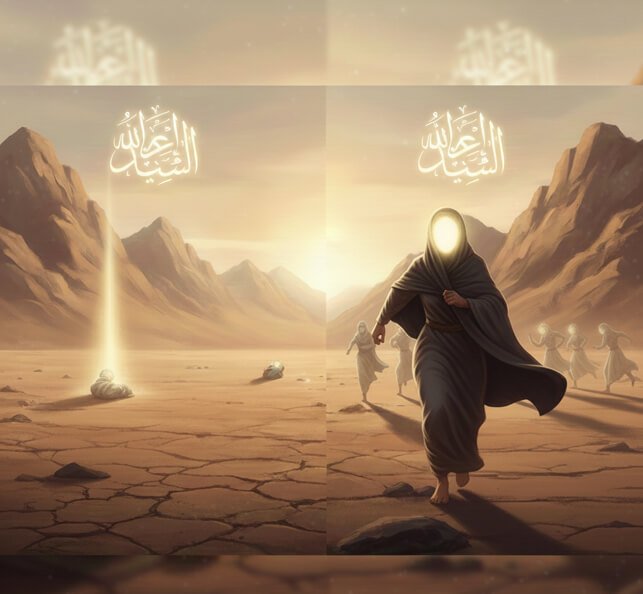 Hajar running between Safa and Marwa