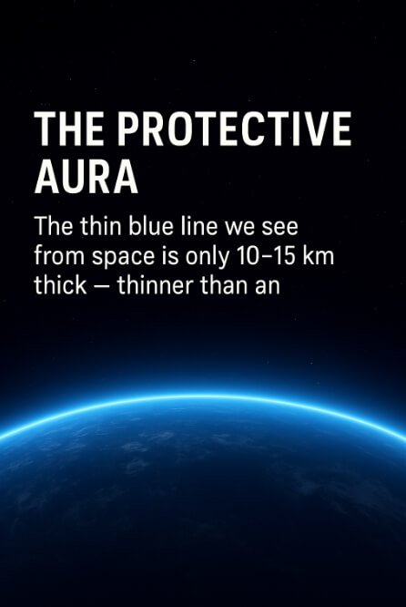 Earth’s Atmosphere – Thin Blue Protective Aura – Watercolor Art