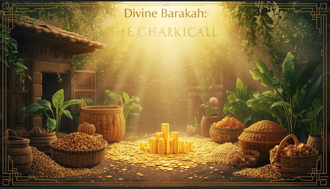 Abstract representation of divine barakah and light