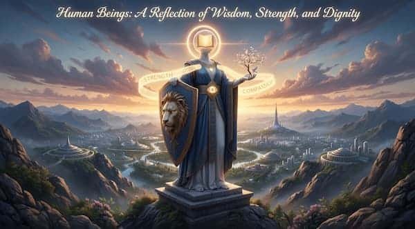 Human Beings: A Reflection of Wisdom, Strength, and Dignity Statue symbolizing wisdom and strength